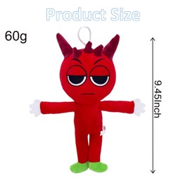 JOYEEENAT Sprunki Plush, Sprunki Plushies for Game Fans,Soft Stuffed Animal Pillow Figure Doll Christmas Birthday Gifts for Boys Girls (Q)