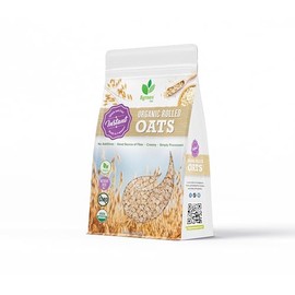 Big Green Organic Food - Organic Rolled Oat, Qucik Oat, Creamy, No Additives, Good Source of Fiber, Vegan, 28oz (1 Pack)
