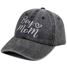 Boy Mom Hat for Women, Mother’s Day Birthday Mama Gifts, Adjustable Embroidered Cotton Baseball Cap for New Mom Gift, Grey