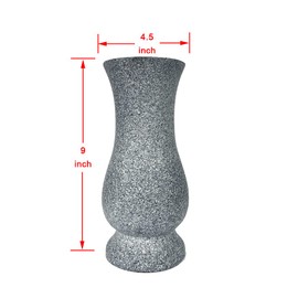 In Ground Headstones for Grave Decorations Memorials for Cemetery Vases for Flowers with Spikes (Floral Foam is Included)