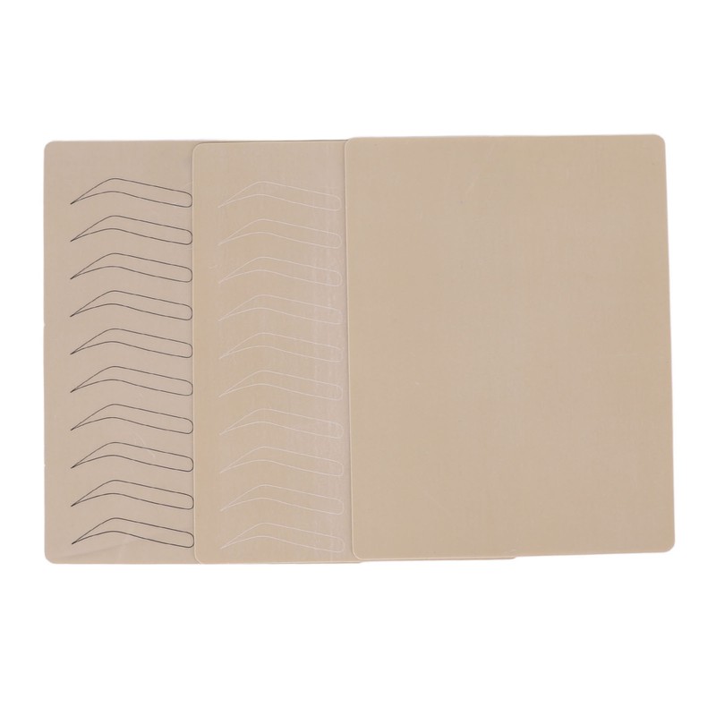 15Pcs Eyebrow Tattoo Practice Skin Inkless Rubber Microblading Practice Skin