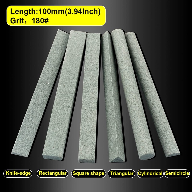 CBRIGHT Sharpening Stone Set,6pcs 180# Wood Carving Sharpener Whetstone Sanding