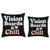 Manifestation Vision Board Goal Setting Dream Big Visualize Throw Pillow