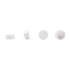 36mm Plastic End Caps, White Tube Inserts, Pack of 4