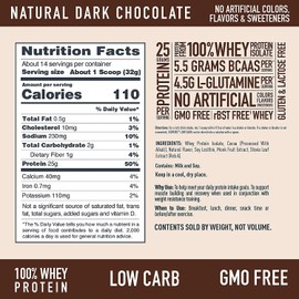 Glanbia Performance Nutrition Isopure Protein Powder, Whey Protein Isolate 25g Protein, Dark Chocolate 1 Pound