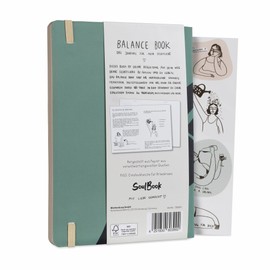 Namastehannah Balance Book - Journal for Self-Love and Mindfulness - with Exercises - QR Codes - A5 Soft Cover Green