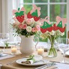 12PC Strawberry Centerpieces Sticks Baby Shower Coquette Bow Strawberry Party