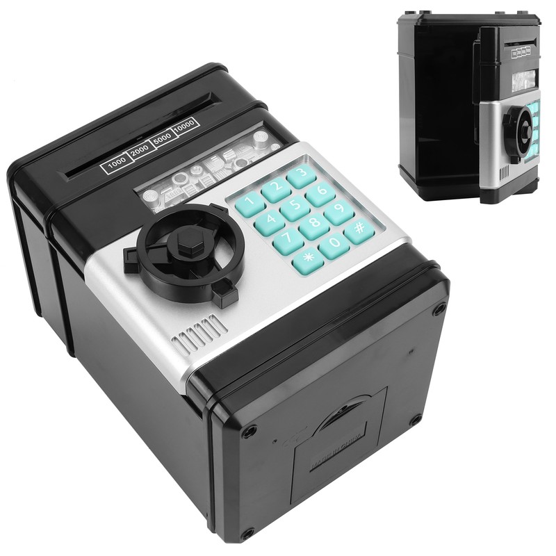 Electronic Piggy Bank Simulation ATM Password Money Box Cash Coins