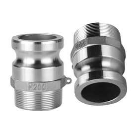 ZHCONO Cam Lock Type F 2'' Cam Groove Couplings Al Camlock Hose Fittings Pipe Couplings (2Inch-F200-2pcs)