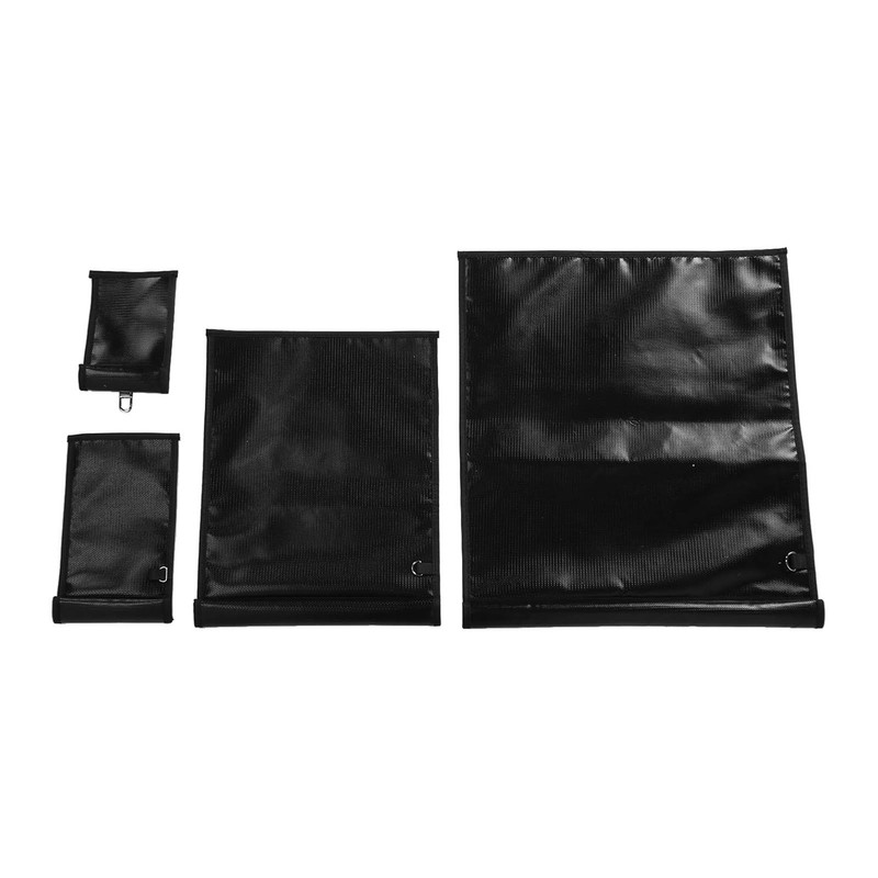 4Pcs Faraday Bag Black Portable Fireproof Waterproof Safe Reliable Faraday