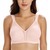 Lemorosy Women's Full Coverage Minimizer Bra Wirefree Plus Size Unpadded