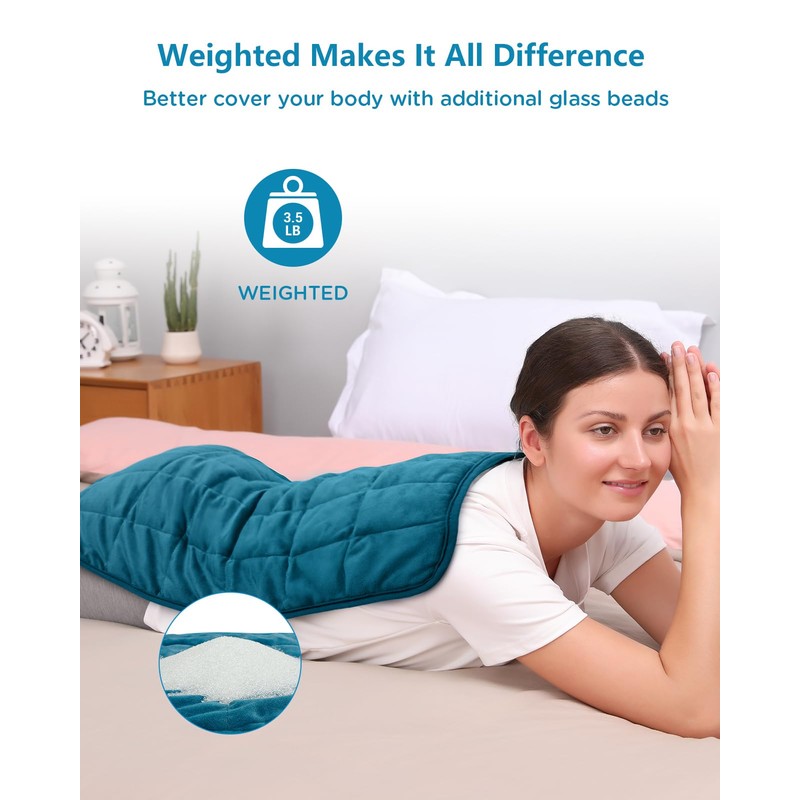 Weighted Heating Pad for Back & Period, FSA Eligible, 17x33,