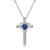 B. BRILLIANT Sterling Silver Synthetic Blue Spinel and White Topaz