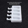 Molde para Helados, Molde De Silicona Con 4 Compartimentos para