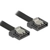 DeLock 2x Cable SATA III Flexi 6 Gb/s 50 cm [Black] with Metal Clips HQ Extremely Flat and Flexible