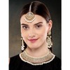 Aheli Ethnic Wedding Wear Faux Kundan Collar de cuentas (blanco)