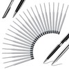 OSDUE 24 Set Replaceable Metal Ballpoint Pen Refills with Spring,