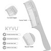 KYVU A3 Handmade 17.8 cm Coarse-Tooth Aluminium Comb with Handle