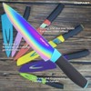 KNIFAST Kitchen Knife set Rainbow Titanium Coated - 12 Pcs