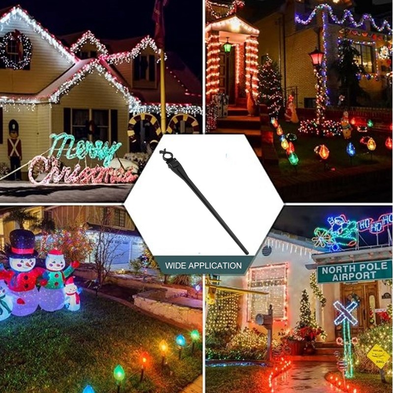 50pcs Christmas Light Yard Stakes Universal 9inch Tall Ground Lights