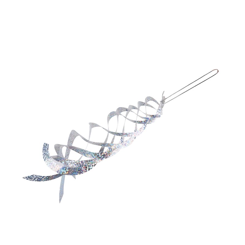 6PCS Bird Repellent Reflector Silver Spiral Bird Repellent Sheet Scare