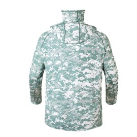 Riverruns UPF 50+ Fishing Hoodie, Sun Hooded Fishing Shirt, Sun Protection Long Sleeves Shirt for Men Fishing (Ⅱ Digital CamoGreen,2XL)