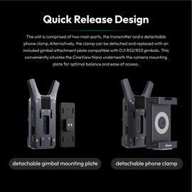 ACCSOON CineView Nano Wireless Video Transmitter 1080p 60fps ≤0.06s Latency 500ft Range up to 4 Devices Monitoring