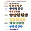 JSDDE Planet Decorative Solar System Made of Natural Gemstones Reiki
