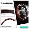 3 Pc Car Carbon Fiber Anti-Skid Steering Wheel Cover, Butterfly