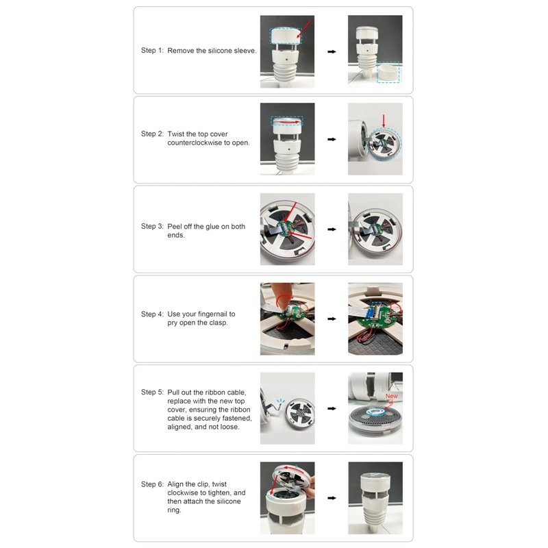 ECOWITT Piezo Rain Gauge Top Cover for WS90 / WS85