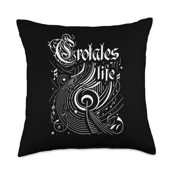 Wavy Music Crotales Life | Crotalesist Throw Pillow