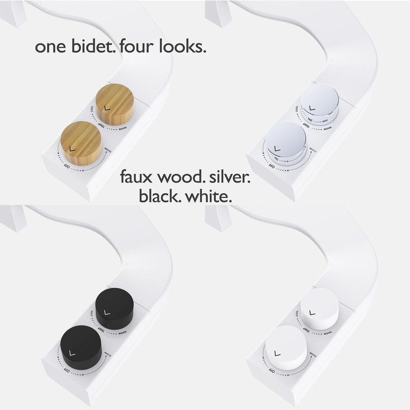 BIDETbidet Left/Right Reversible WARM WATER Ultra-Slim Bidet Attachment with Temperature