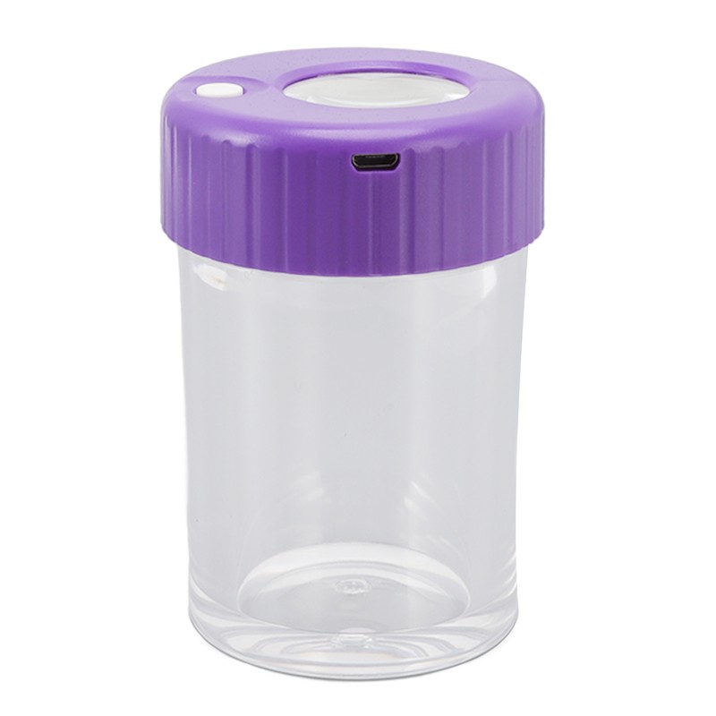 Magnifying Viewing Jar Multifunction Waterproof Magnifying Glass Storage Jar with