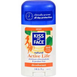 Kiss My Face Natural Active Life Aluminum Free Deodorant Stick Sport 2.48 Oz.