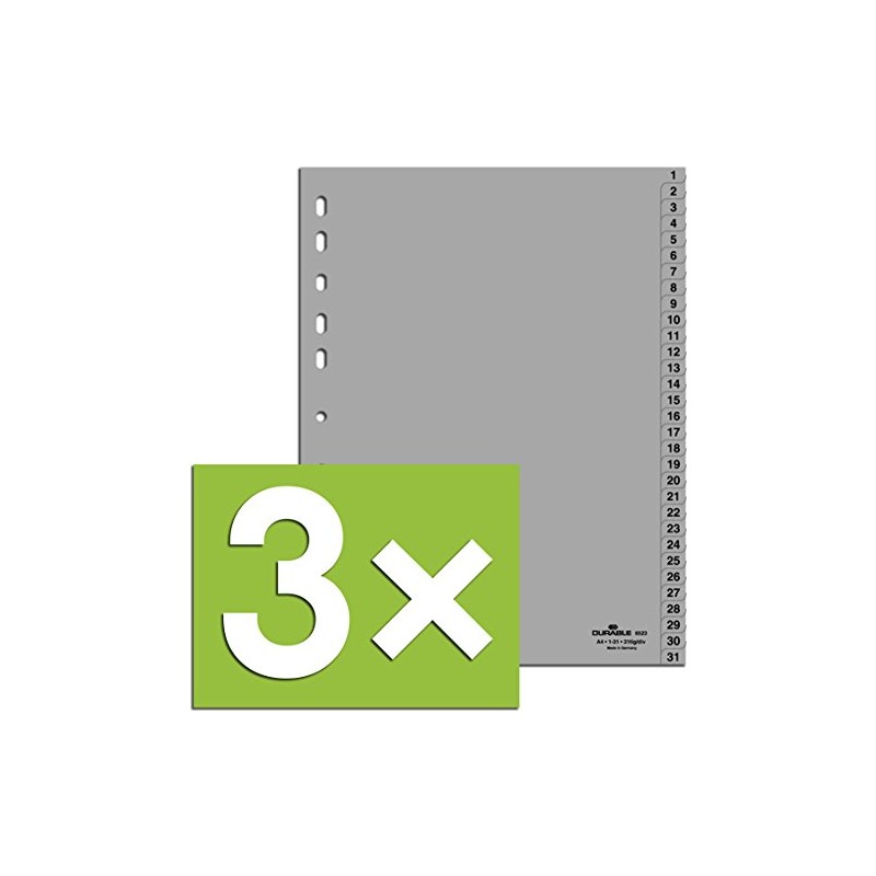 Pack of 3 Durable Hunke & Jochheim Index 1 -