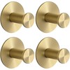 SAYAYO Self Adhesive Hooks for Hanging, Brushed Gold Towel Hook