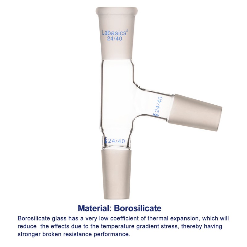 Labasics 3 Way Distilling Adapter with 24/40 Joints for Distillation