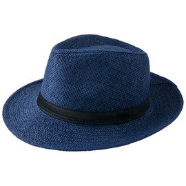Miobo Panama Hat Mountain Straw Bogart Hat Straw Hats Summer Hat, darkblue