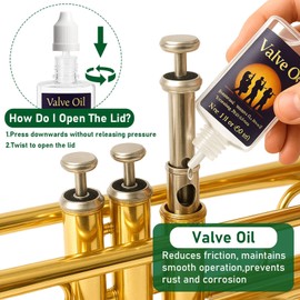 12pc Trumpet Cleaning Kit - Powerful Clean and Restores Smooth Valve Action, Maintain Trumpet and Sound Quality, Ideal Gift for Musicians