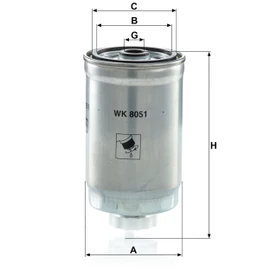 Original MANN-FILTER Fuel filter WK 8051 – For Passenger Cars