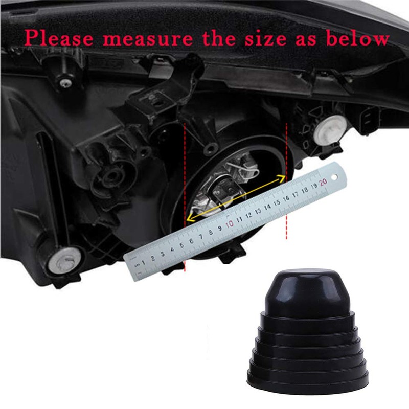 KOOMTOOM LED Headlight Dust Cover Rubber Seal Cap LED Xenon