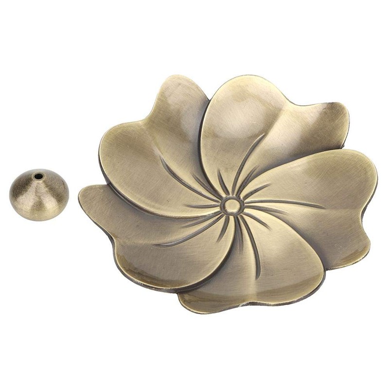 Mini Pure Copper Incense Holder Lotus Flower Incense Burner Coil