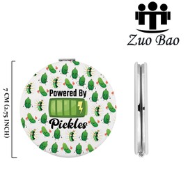 Zuo Bao Pickles Lover Inspired Mirror Powered by Pickles Makeup Mirror Pickle Canning Gift (Powered by Pickles)