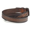 ARIAT Men's Arrow Tooled Floral Billit Belt, Black/Tan, 46