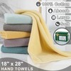 VOOVA & MOVAS White Hand Towels - 100% Cotton |