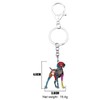 WEVENI Alloy Crystal Labrador Dog Keychain Pet Key Ring Jewelry