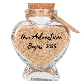 TUNGURIS Anniversary 2025 Sand Keepsake Jar， Bridal Shower Gift, Wedding Gift, Engagement Gift, Honeymoon Gift, Travel Gift for Couples, Newlywed, Fiance(Gift Box Includes) - 40ml Glass