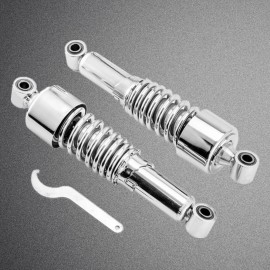 CB 11.75" 298mm Chrome Rear Shocks For Harley Dyna Street Bob FXDB Low Rider FXDL