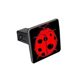 GRAPHICS & MORE Ladybug On Black Tow Trailer Hitch Cover Plug Insert 1 1/4 inch (1.25")