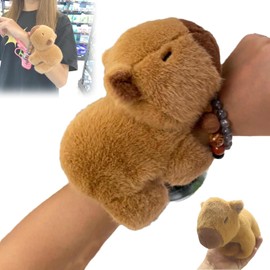 EIVA Pulsera de Capibara, Peluche de Capibara, Pulsera de Capibara Peluche, Juguete de Peluche de carpincho, Pulsera de bofetadas de Animales de Peluche, Juguete Interactivo de carpincho de Peluche